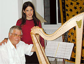 Gary Showalter and Swan Thormahlen harp